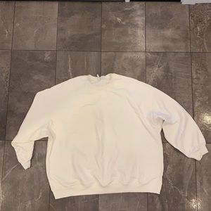 Sweatshirt in creamy white size xxl